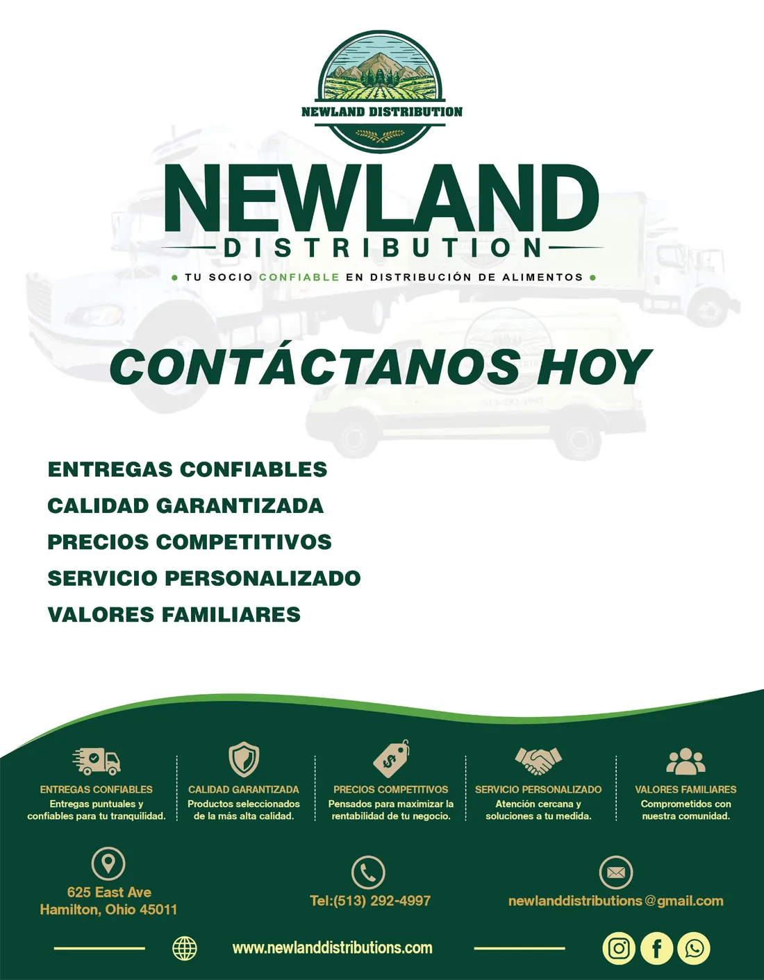 Página de contacto del catálogo