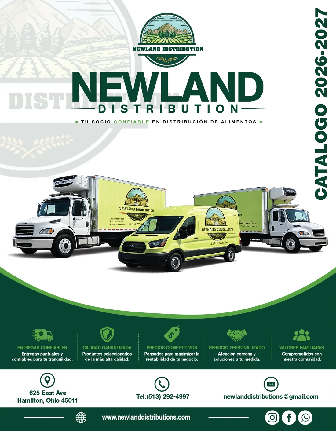 Portada del catálogo de Newland Distribution